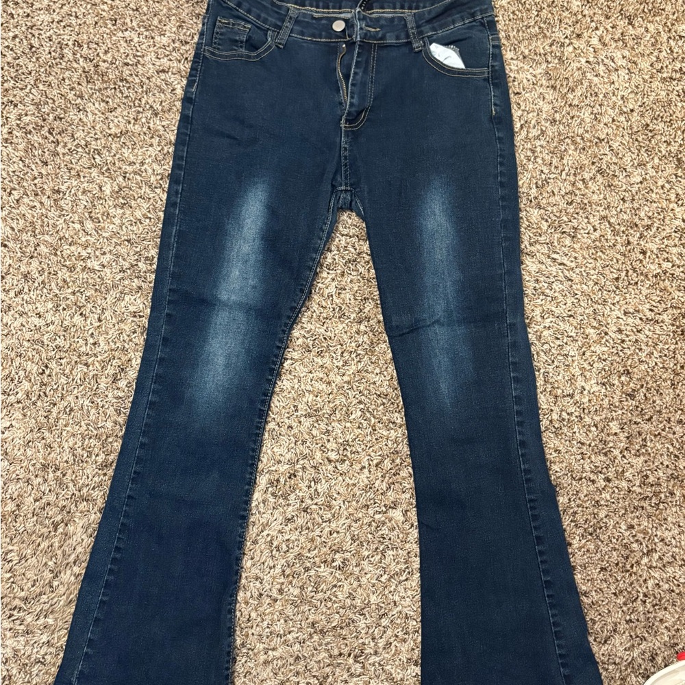 Helix Dark Blue Flare Jeans